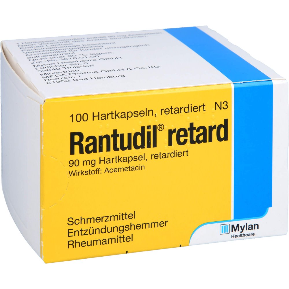 Das Produktfoto zeigt Rantudil Retard Kapseln (100 stk) PZN 03351533