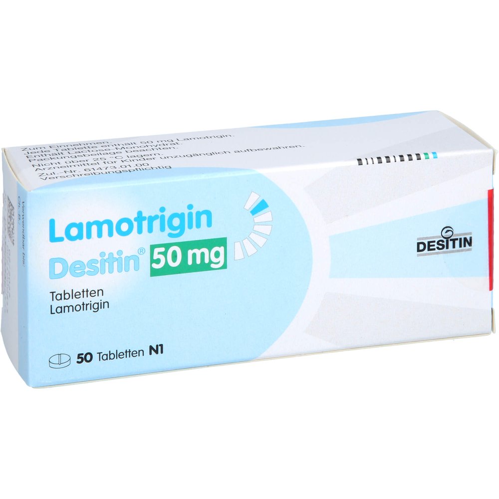 Das Produktfoto zeigt Lamotrigin Desitin 50 Mg Tabletten (50 stk) PZN 03360756