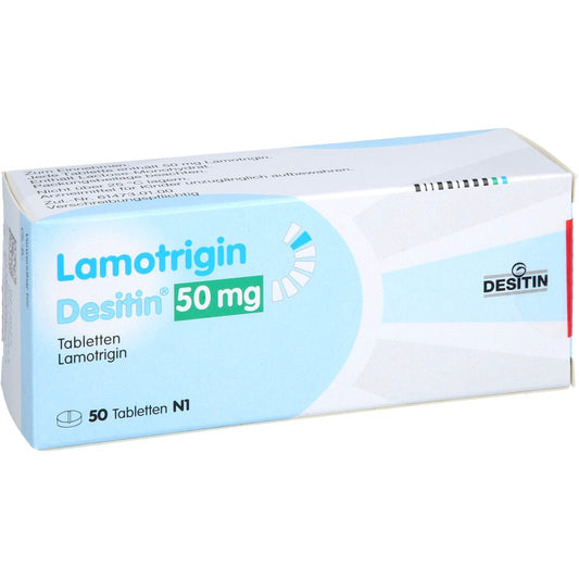 Das Produktfoto zeigt Lamotrigin Desitin 50 Mg Tabletten (50 stk) PZN 03360756