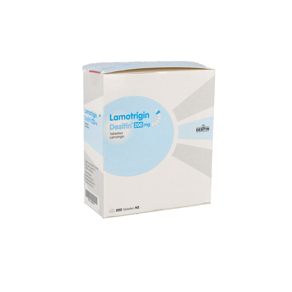 Das Produktfoto zeigt Lamotrigin Desitin 200 Mg Tabletten (200 stk) PZN 03360874