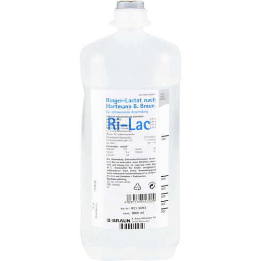 Das Produktfoto zeigt Ringer Lactat N.Hartm.B.Braun Ecofl.Plus Inf.-Lsg. (10X1000 ml) PZN 03368350