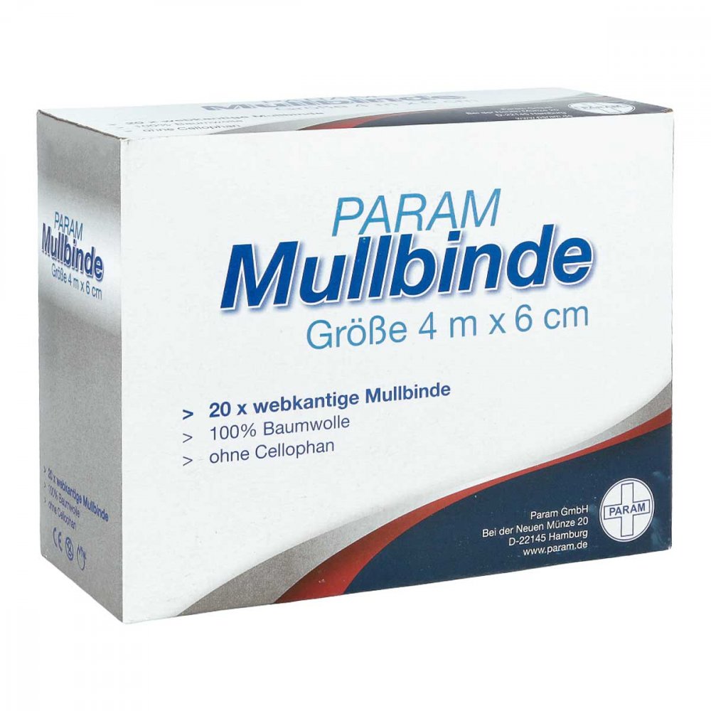 Das Produktfoto zeigt Mullbinden 6 Cmx4 M Unverpackt (20 stk) PZN 03384515