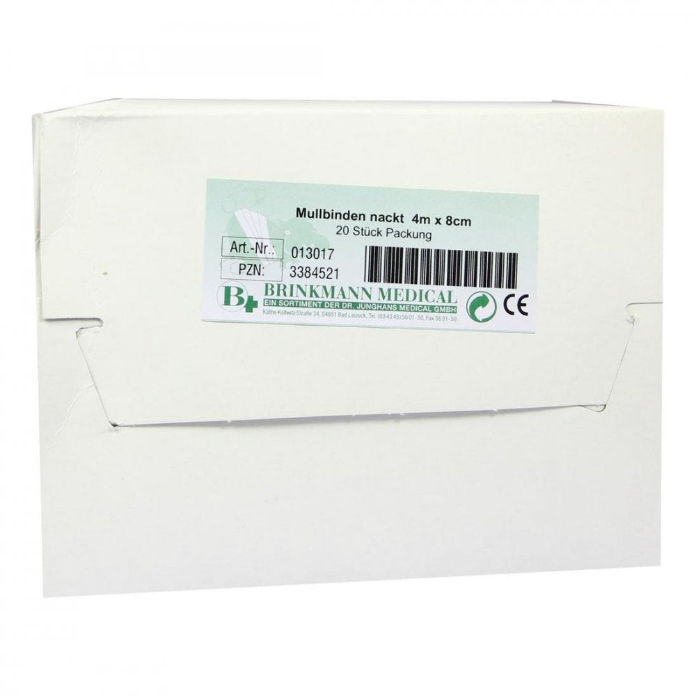 Das Produktfoto zeigt Mullbinden 8 Cmx4 M Unverpackt (20 stk) PZN 03384521