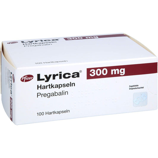 Das Produktfoto zeigt Lyrica 300 Mg Hartkapseln (100 stk) PZN 03389406
