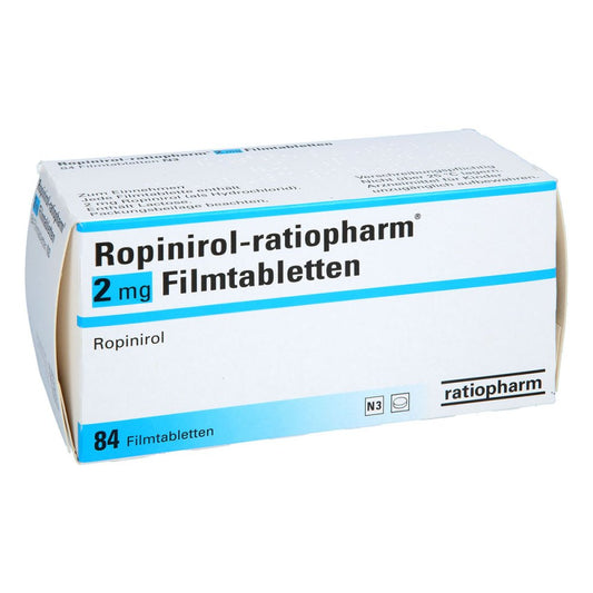 Ropinirol-Ratiopharm 2 Mg Filmtabletten (84 stk)