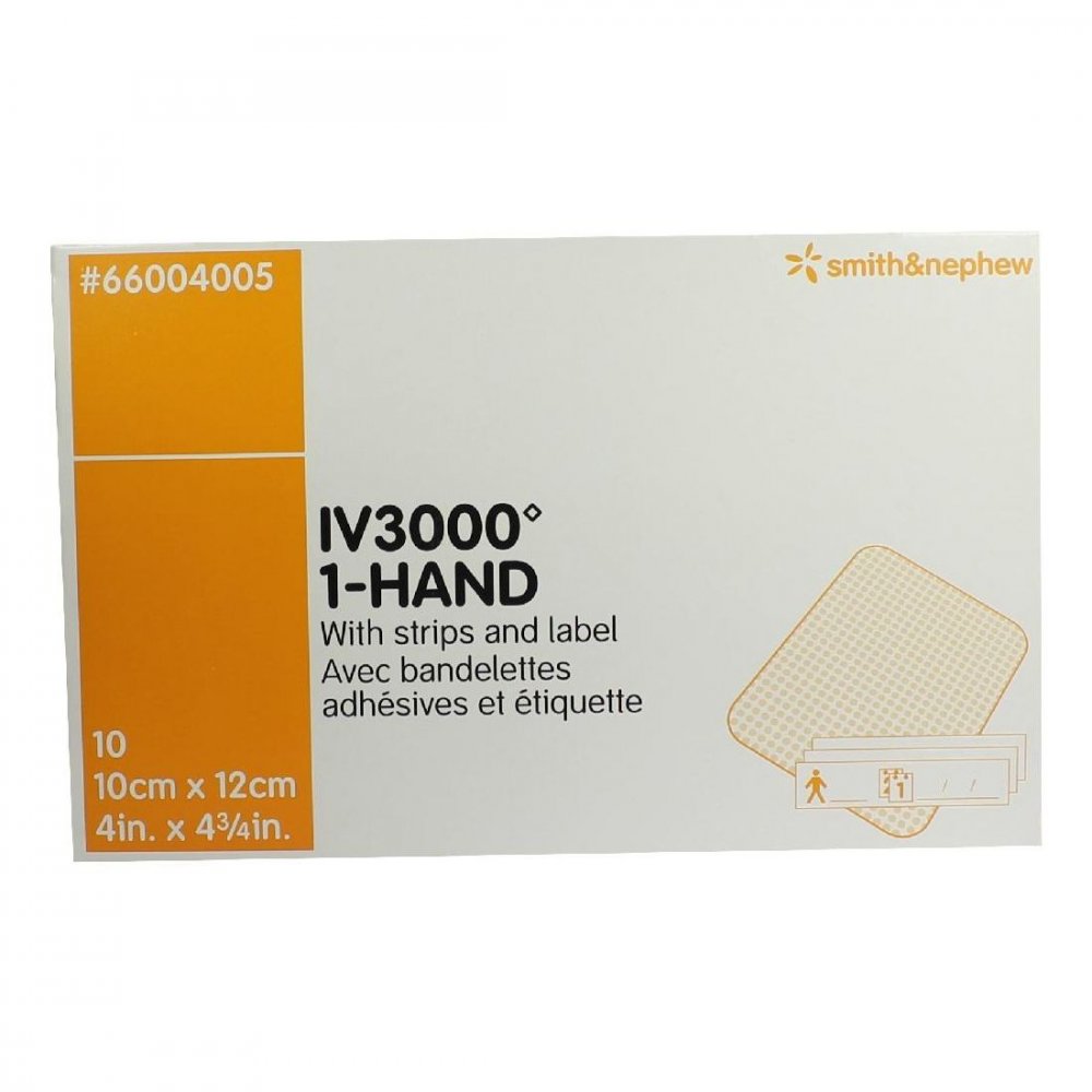 Das Produktfoto zeigt Opsite Iv 3000 10x12 Cm Transp.Kanülenfixier. (10 stk) PZN 03412329