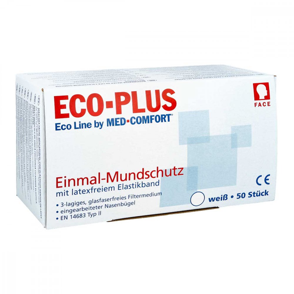 Das Produktfoto zeigt Op-Mundschutz Weiß (50 stk) PZN 03412677
