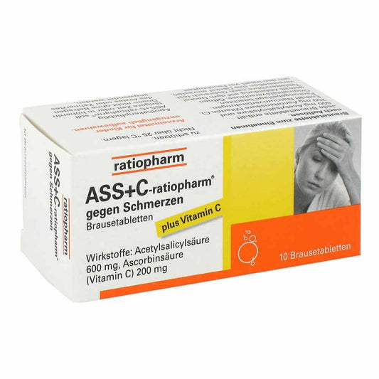 Ass + C-Ratiopharm Gegen Schmerzen Brausetabletten (10 stk)