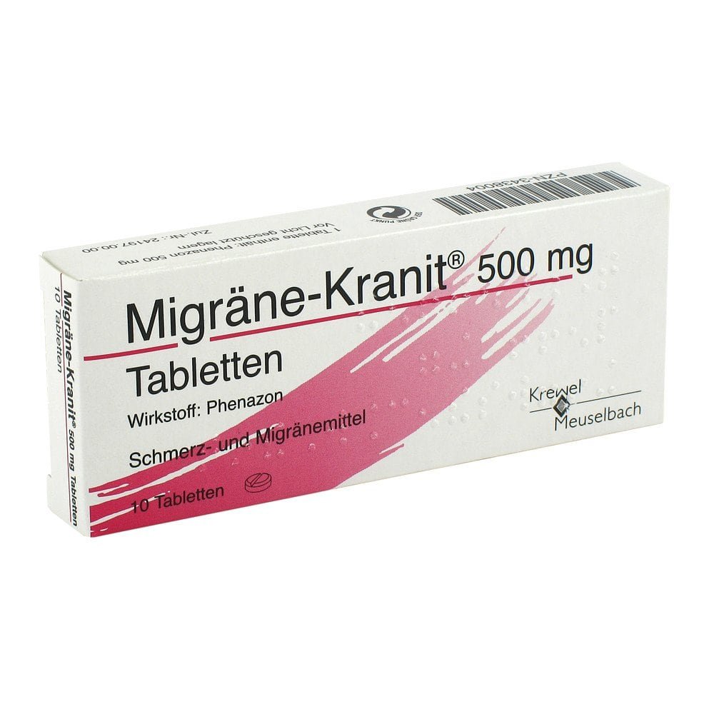 Migräne Kranit 500 Mg Tabletten (10 stk)