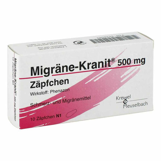Migräne Kranit 500 Mg Zäpfchen (10 stk)