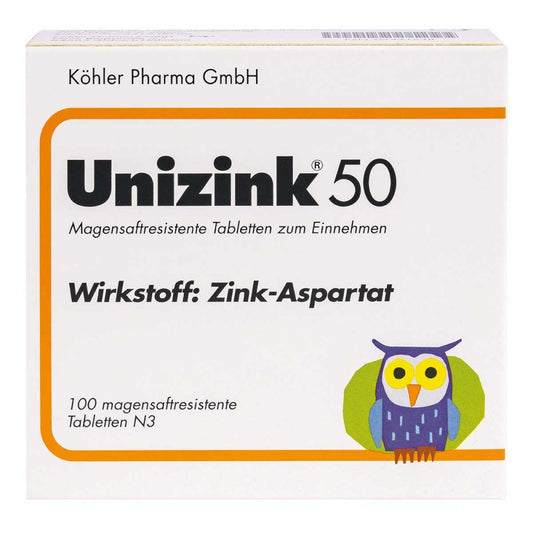 Unizink 50 Magensaftresistente Tabletten (100 stk)