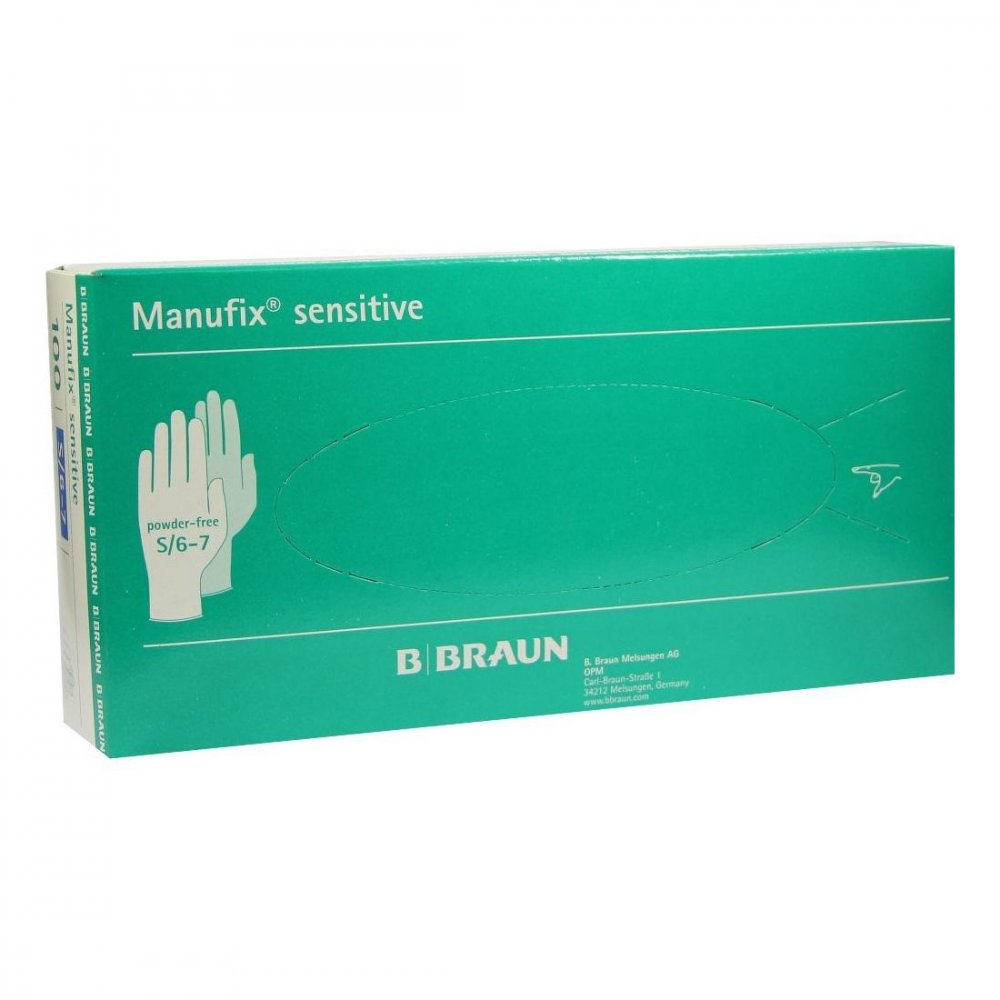 Das Produktfoto zeigt Manufix Sensitive Unters.Handschuhe Pf Klein (100 stk) PZN 03444513