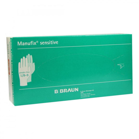 Das Produktfoto zeigt Manufix Sensitive Unters.Handschuhe Pf Groß (100 stk) PZN 03444542