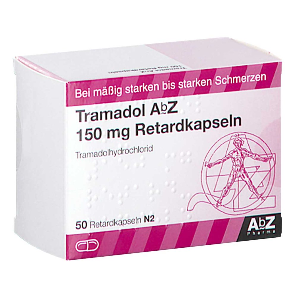 Das Produktfoto zeigt Tramadol Abz 150 Mg Retardkapseln (50 stk) PZN 03445843
