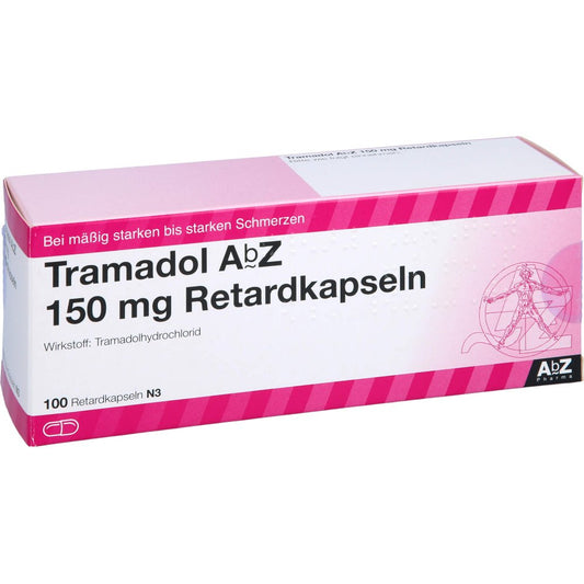Das Produktfoto zeigt Tramadol Abz 150 Mg Retardkapseln (100 stk) PZN 03445926