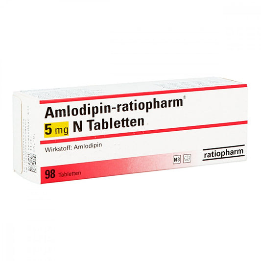 Amlodipin-Ratiopharm 5 Mg N Tabletten (98 stk)