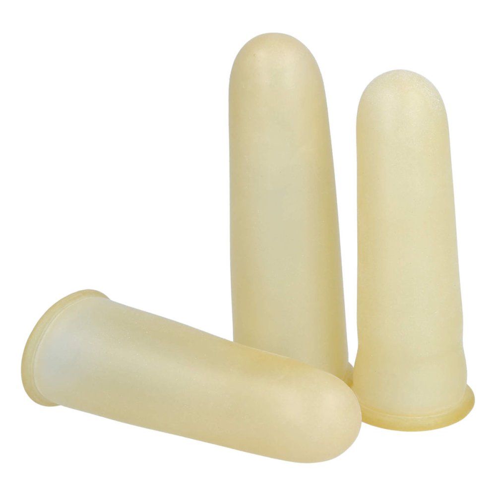 Das Produktfoto zeigt Fingerling Gummi Gr.1 Transparent (10 stk) PZN 03465188