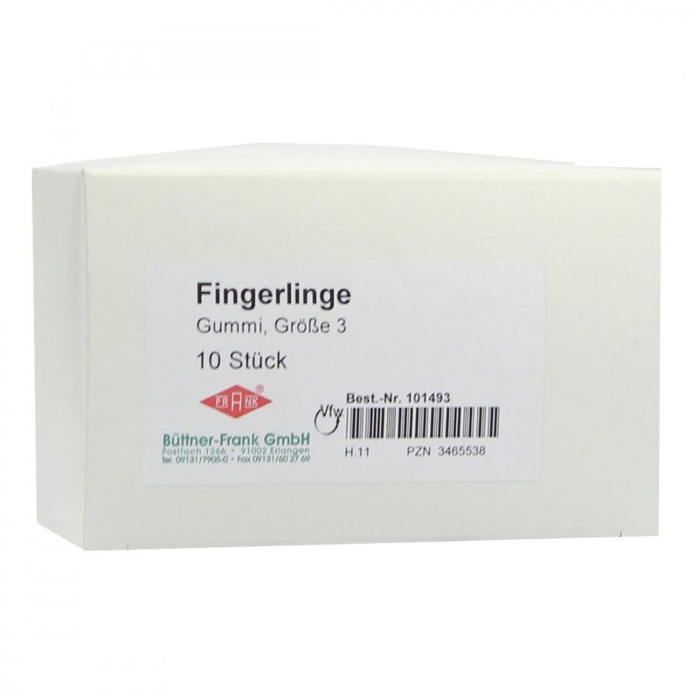 Das Produktfoto zeigt Fingerling Gummi Gr.3 Transparent (10 stk) PZN 03465538