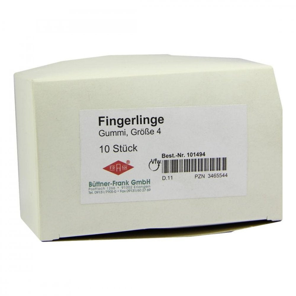 Das Produktfoto zeigt Fingerling Gummi Gr.4 Transparent (10 stk) PZN 03465544