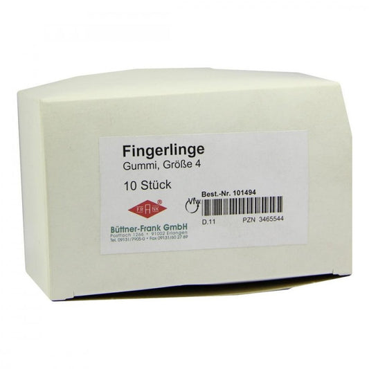 Das Produktfoto zeigt Fingerling Gummi Gr.4 Transparent (10 stk) PZN 03465544