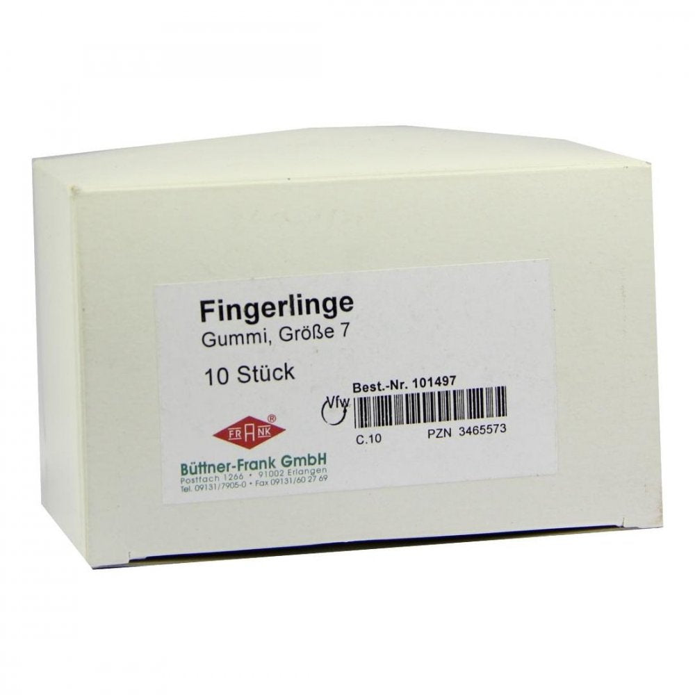 Das Produktfoto zeigt Fingerling Gummi Gr.7 Transparent (10 stk) PZN 03465573