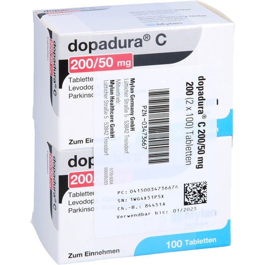 Das Produktfoto zeigt Dopadura C 200/50 Mg Tabletten (200 stk) PZN 03473667