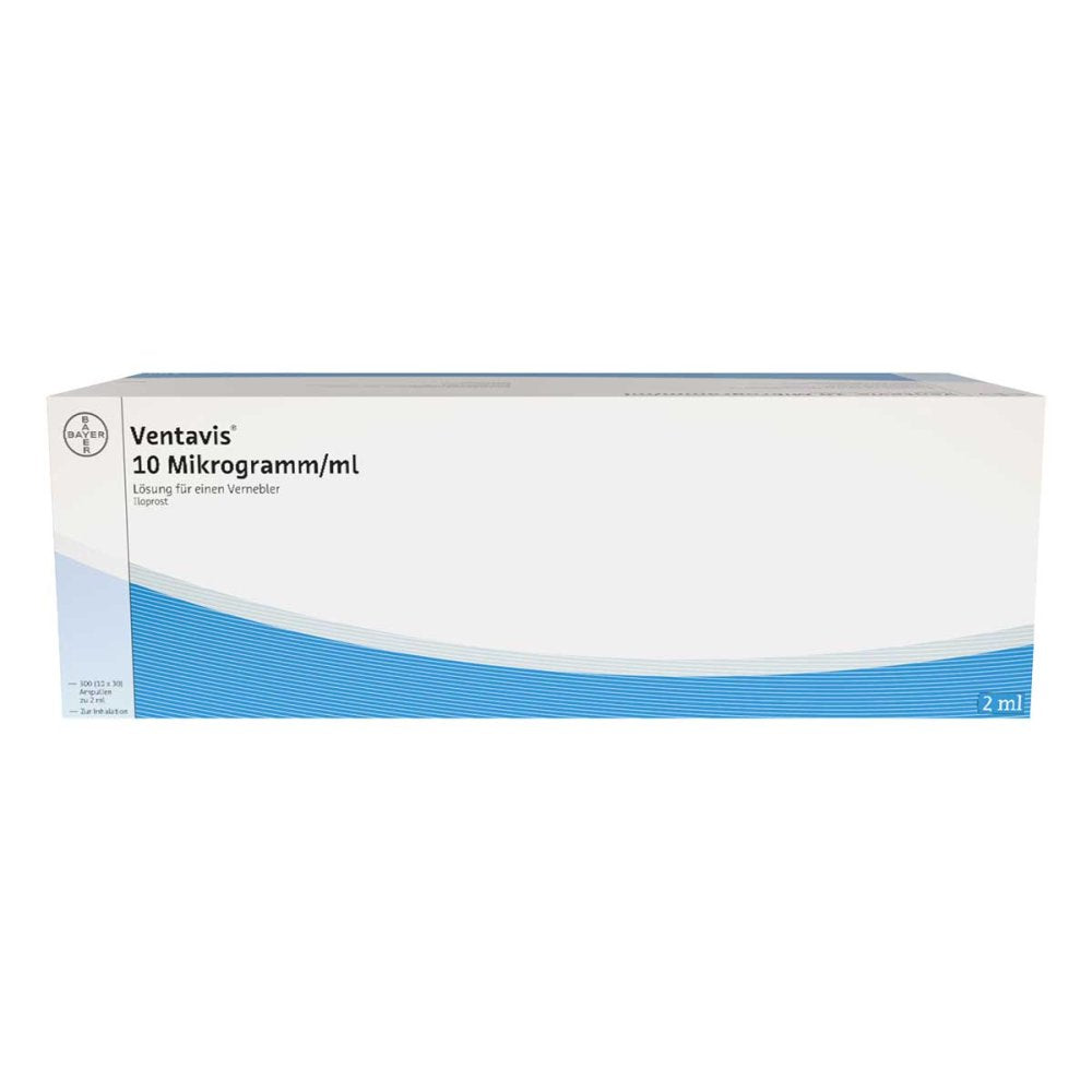 Das Produktfoto zeigt Ventavis 10 Mikrogramm/Ml Lösung F.E.Vernebler (300X2 ml) PZN 03478825