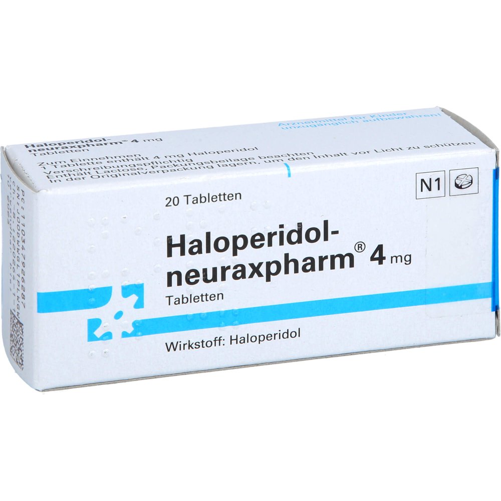 Das Produktfoto zeigt Haloperidol-Neuraxp. 4 Mg Tabletten (20 stk) PZN 03479262