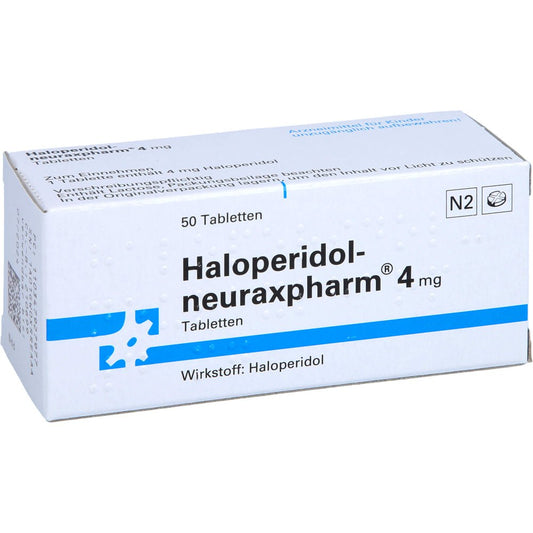 Das Produktfoto zeigt Haloperidol-Neuraxp. 4 Mg Tabletten (50 stk) PZN 03479279