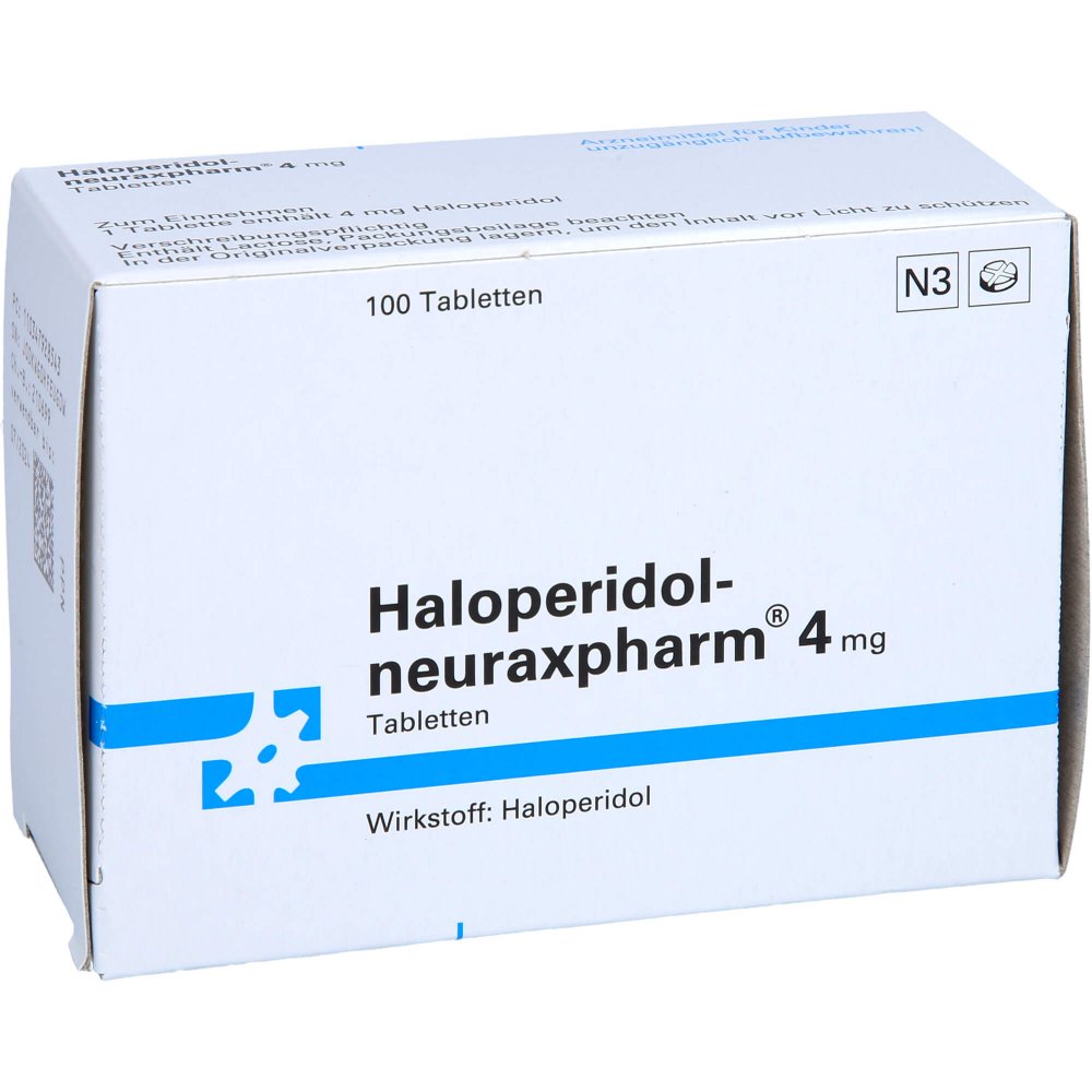 Das Produktfoto zeigt Haloperidol-Neuraxp. 4 Mg Tabletten (100 stk) PZN 03479285