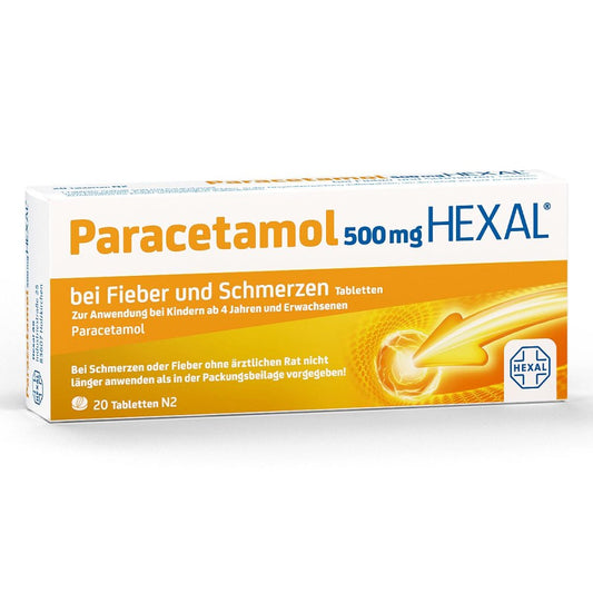 Paracetamol 500 Mg Hexal B.Fieber U.Schmerzen Tab. (20 stk)