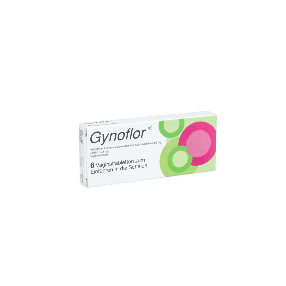 Das Produktfoto zeigt Gynoflor Vaginaltabletten (6 stk) PZN 03486919
