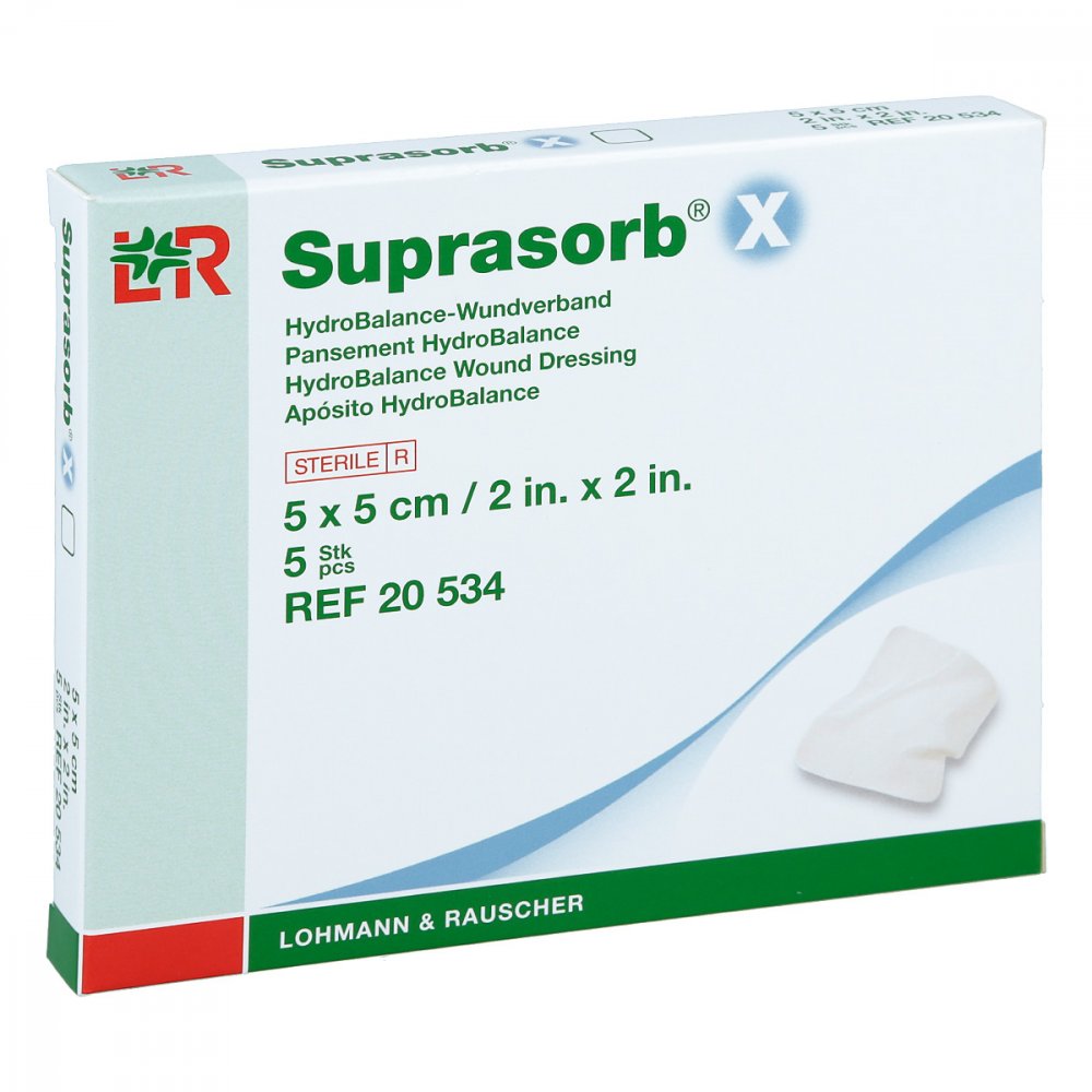 Suprasorb X Hydrobalance Wundverb.5x5 Cm (5 stk)