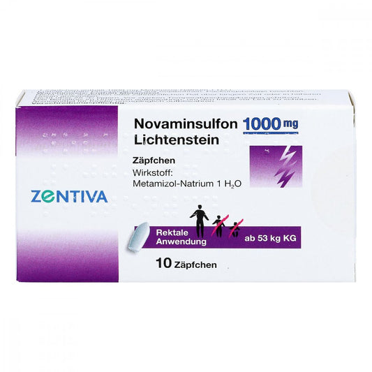 Novaminsulfon 1000 Mg Lichtenst.Erw.-Suppositorien (10 stk)