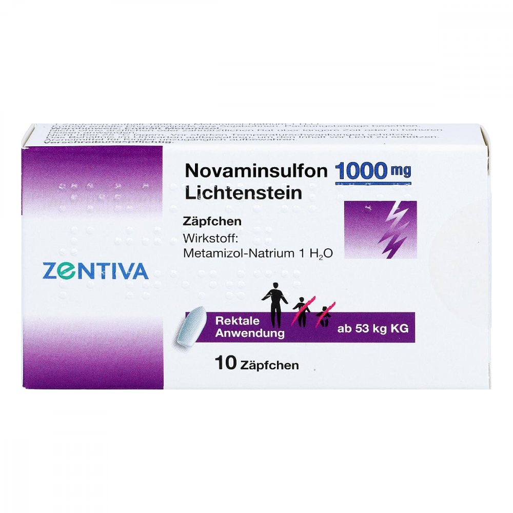 Novaminsulfon 1000 Mg Lichtenst.Erw.-Suppositorien (10 stk)