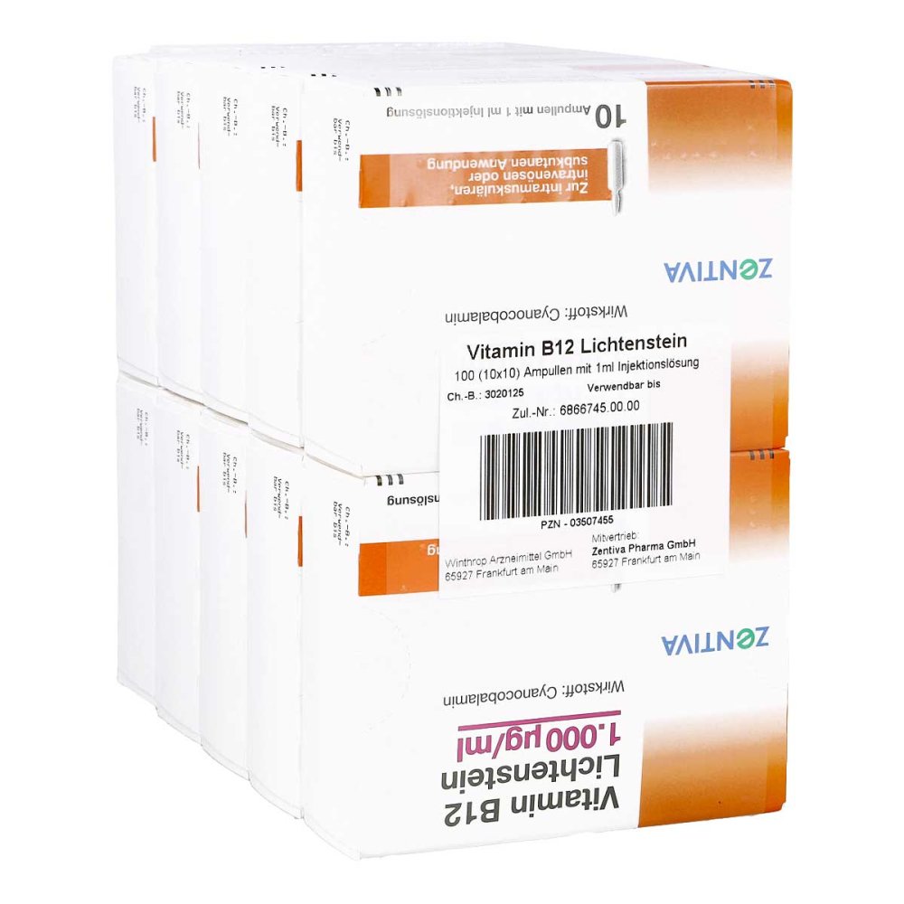 Vitamin B12 1.000 Μg Lichtenstein Ampullen (100X1 ml)