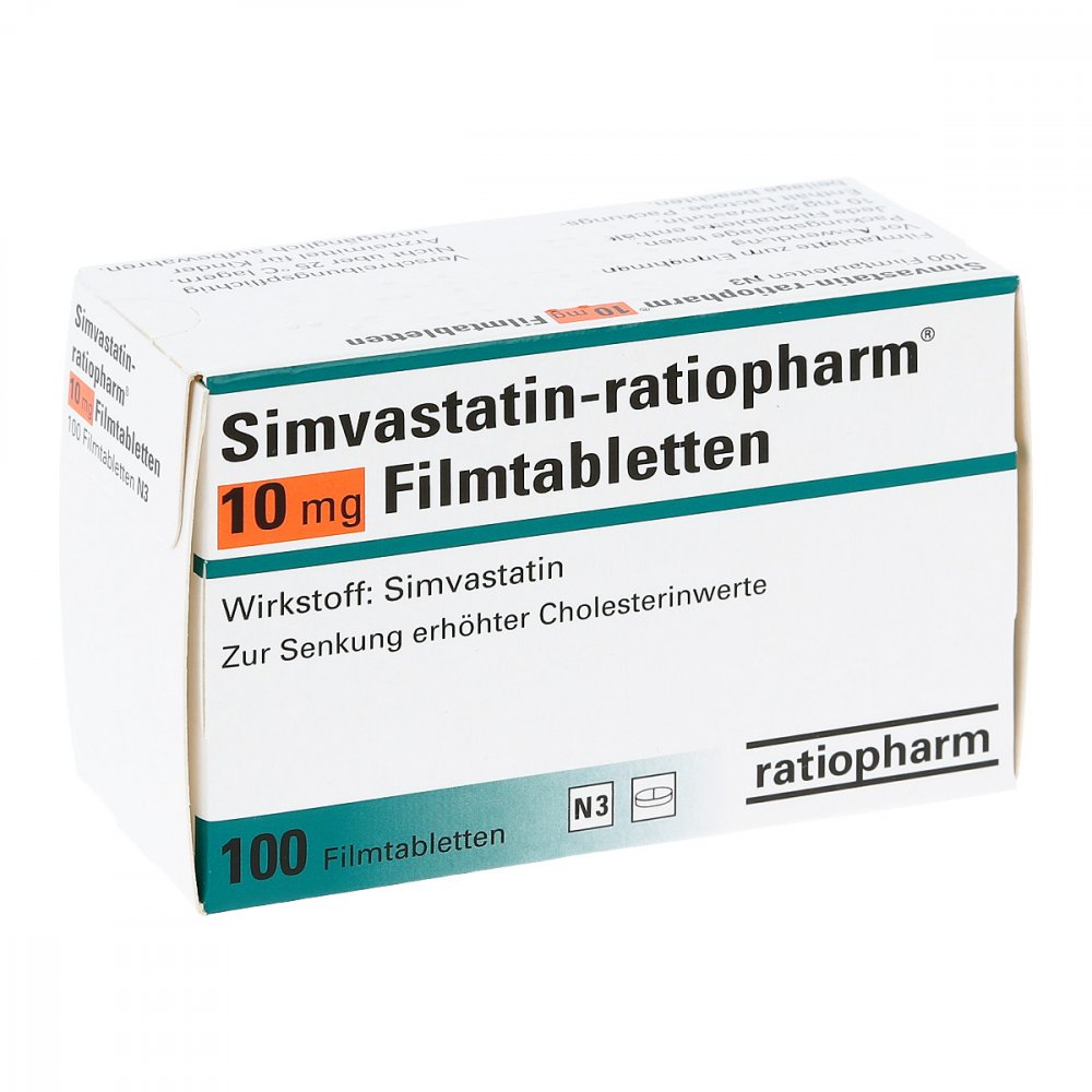 Simvastatin-Ratiopharm 10 Mg Filmtabletten (100 stk)