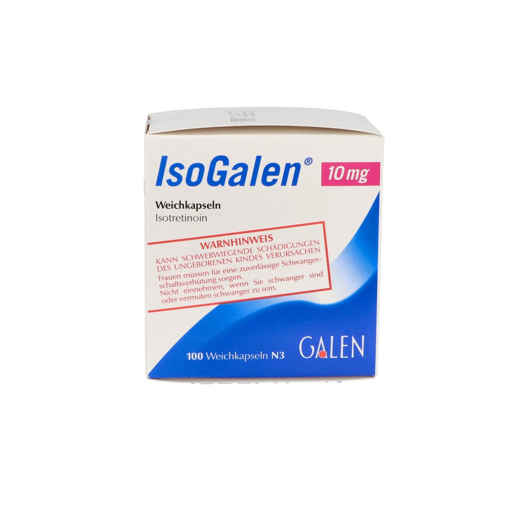 Das Produktfoto zeigt Isogalen 10 Mg Weichkapseln (100 stk) PZN 03510084