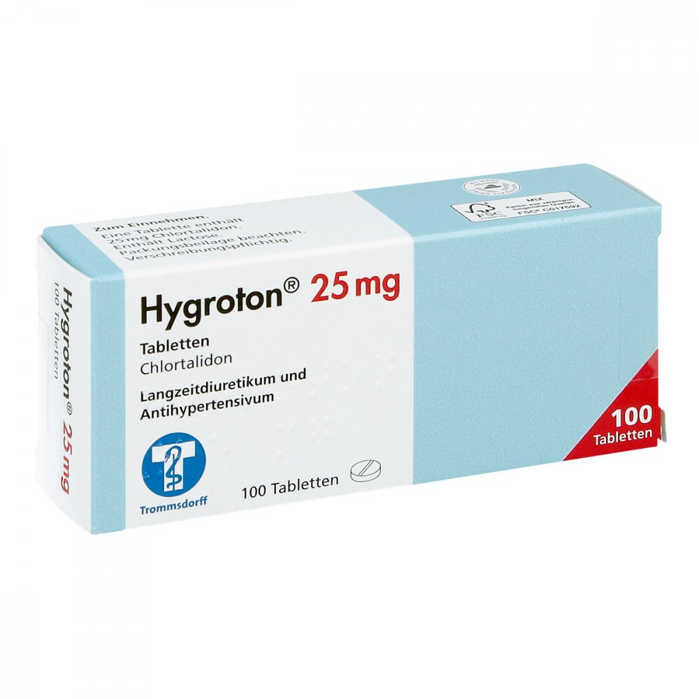 Hygroton 25 Mg Tabletten (100 stk)