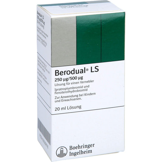 Das Produktfoto zeigt Berodual Ls Lösung Für Einen Vernebler (20 ml) PZN 03529818