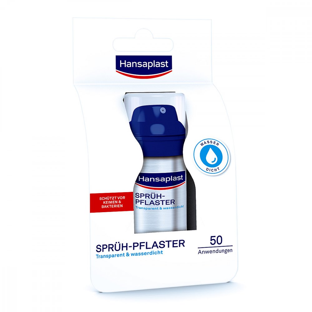 Das Produktfoto zeigt Hansaplast Sprühpflaster 1861 (32.5 ml) PZN 03558286