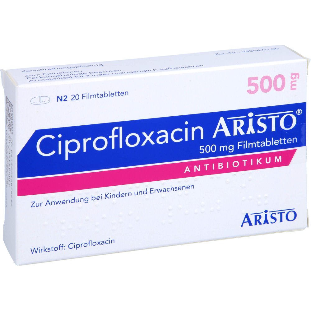 Ciprofloxacin Aristo 500 Mg Filmtabletten (20 stk)