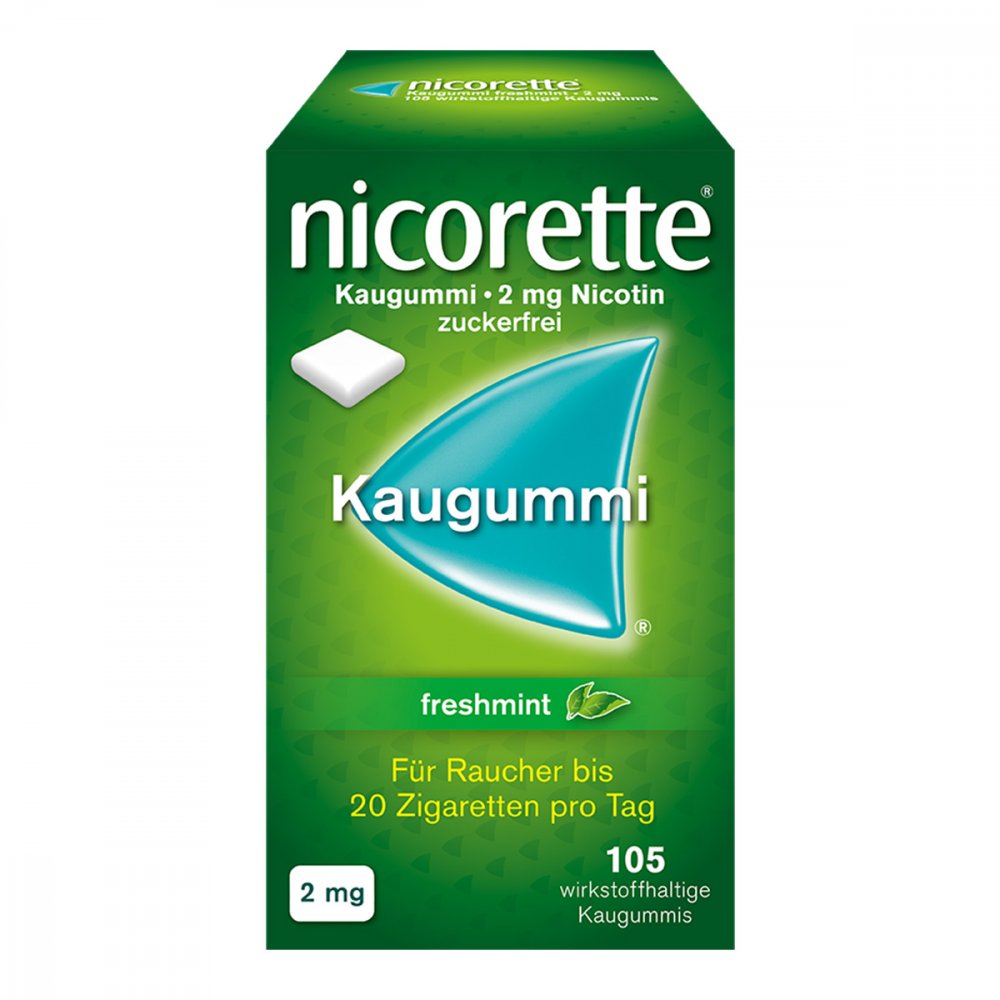 Nicorette Kaugummi 2 Mg Freshmint (105 stk)