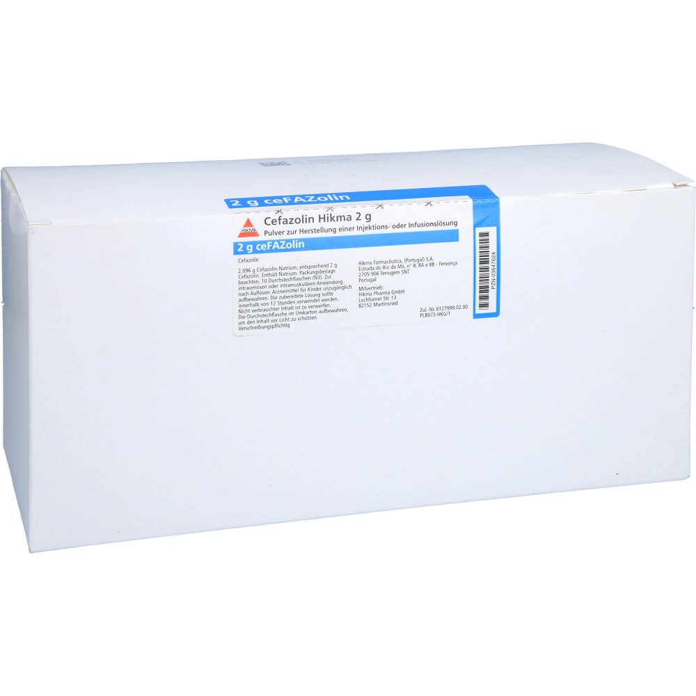 Cefazolin Hikma 2 G Plv.Z.Her.E.Inj.- Od.Inf.-Lsg. (10 stk)