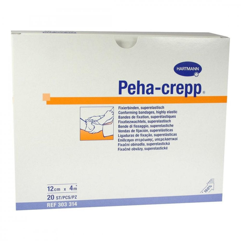 Das Produktfoto zeigt Peha Crepp Fixierbinde 12 Cmx4 M (20 stk) PZN 03664634