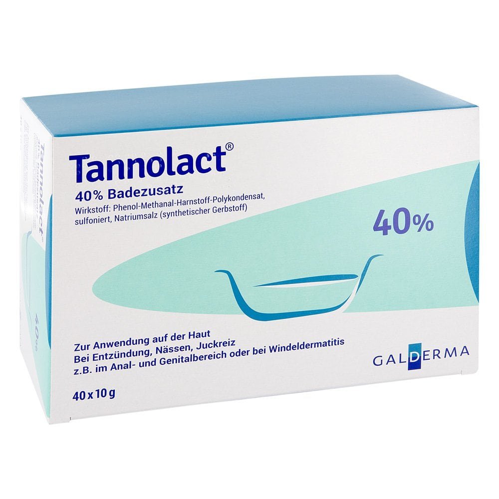 Das Produktfoto zeigt Tannolact Badezusatz (40X10 g) PZN 03669399