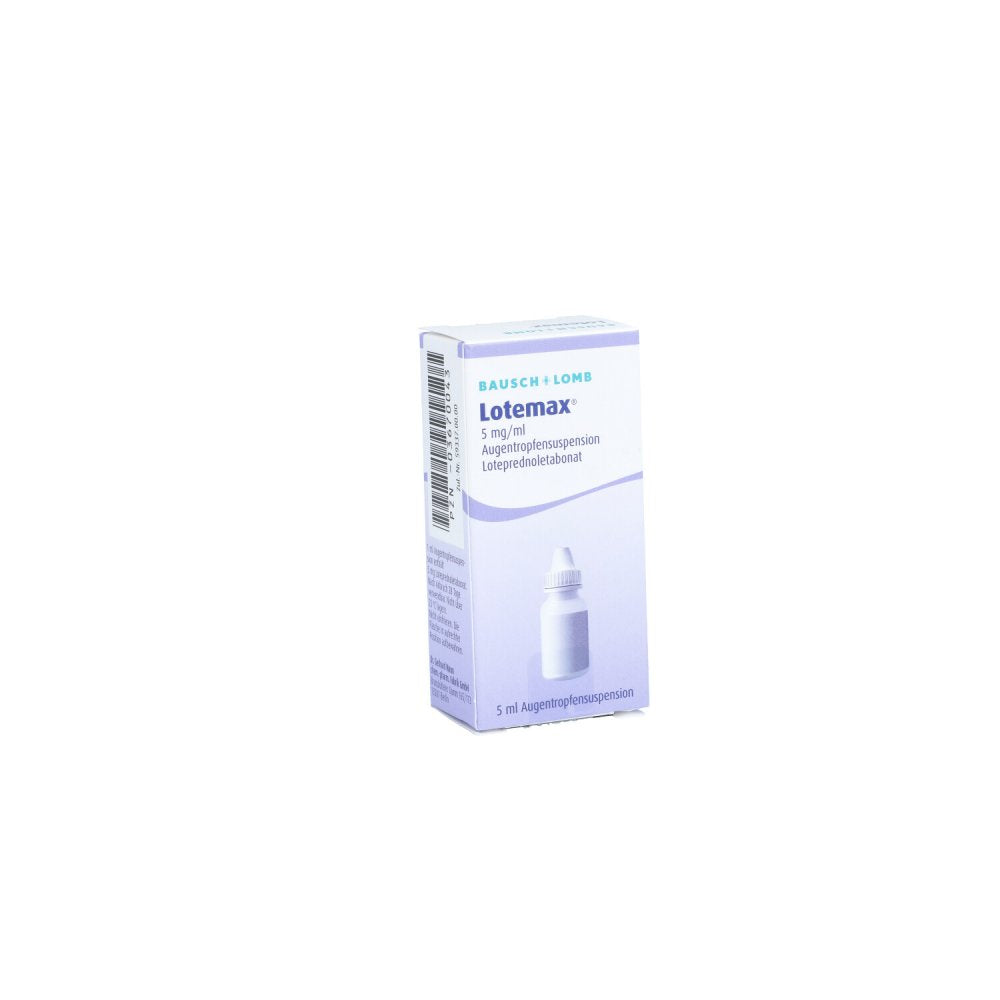 Das Produktfoto zeigt Lotemax Augentropfen (5 ml) PZN 03670043