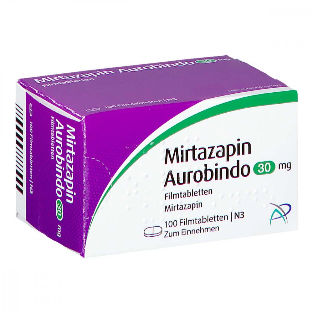 Mirtazapin Aurobindo 30 Mg Filmtabletten (100 stk)
