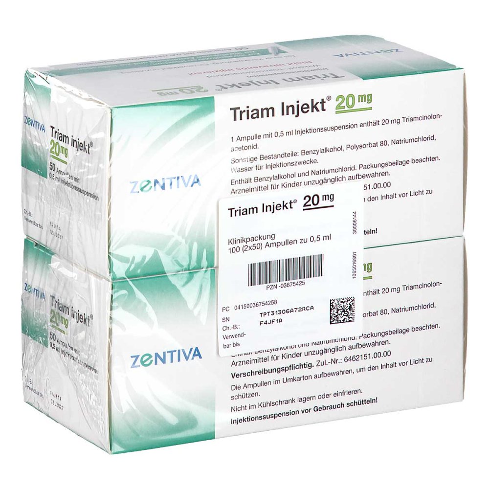 Triam Injekt 20 Mg Kristallsuspension In Ampullen (100X0.5 ml)