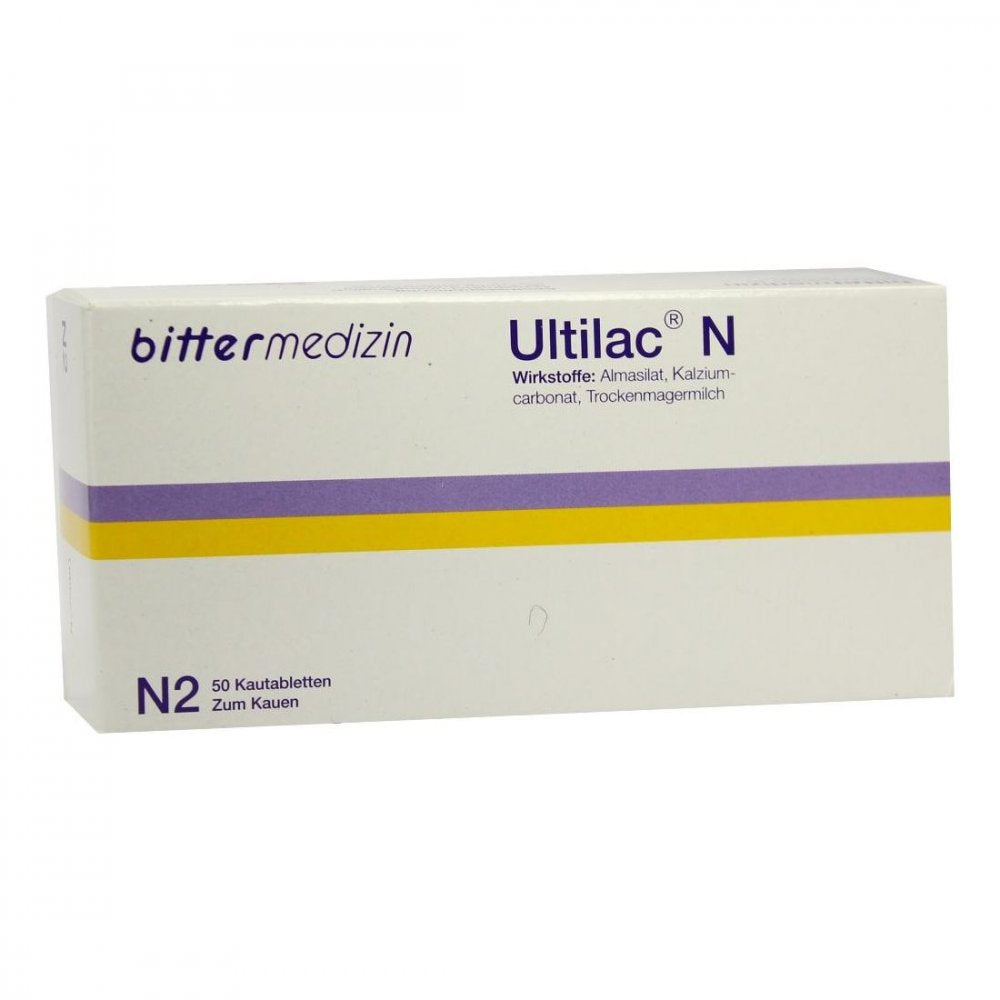 Das Produktfoto zeigt Ultilac N Kautabletten (50 stk) PZN 03683152